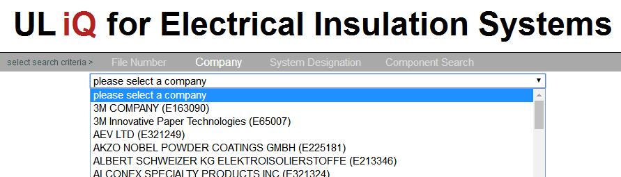 Electrical Insulation System Database 绝缘系统查询